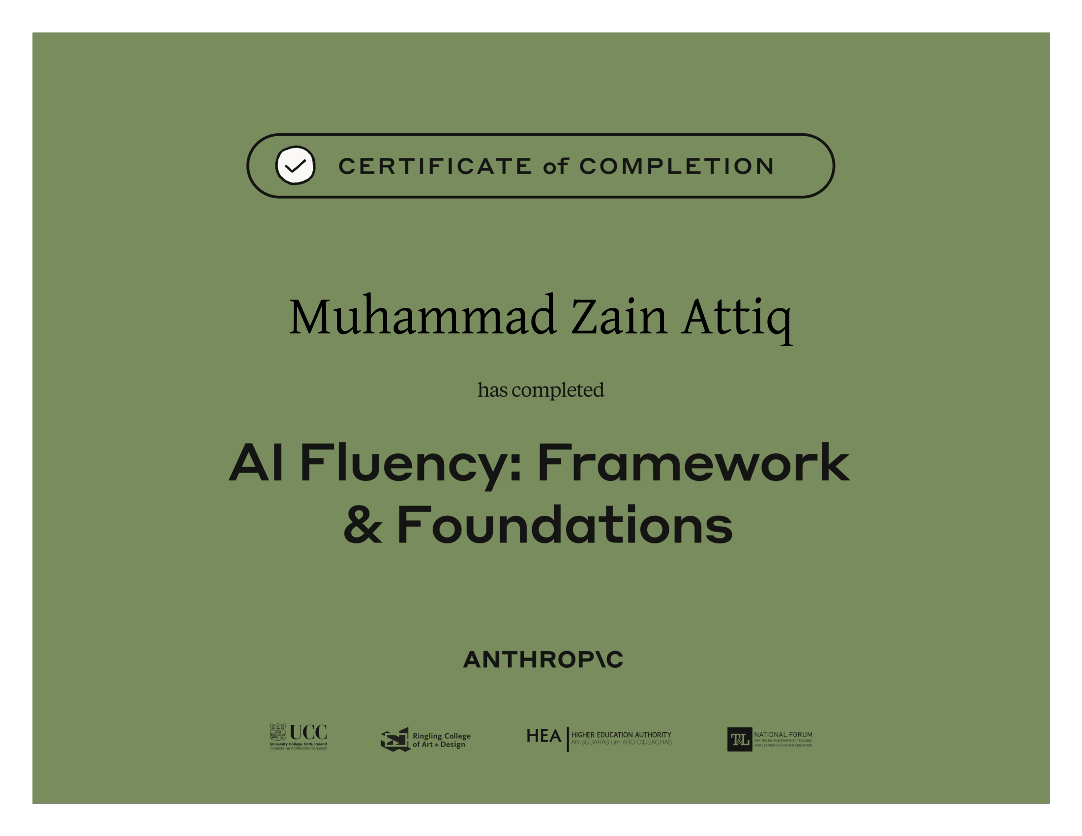 AI Fluency: Framework & Foundations Certificate