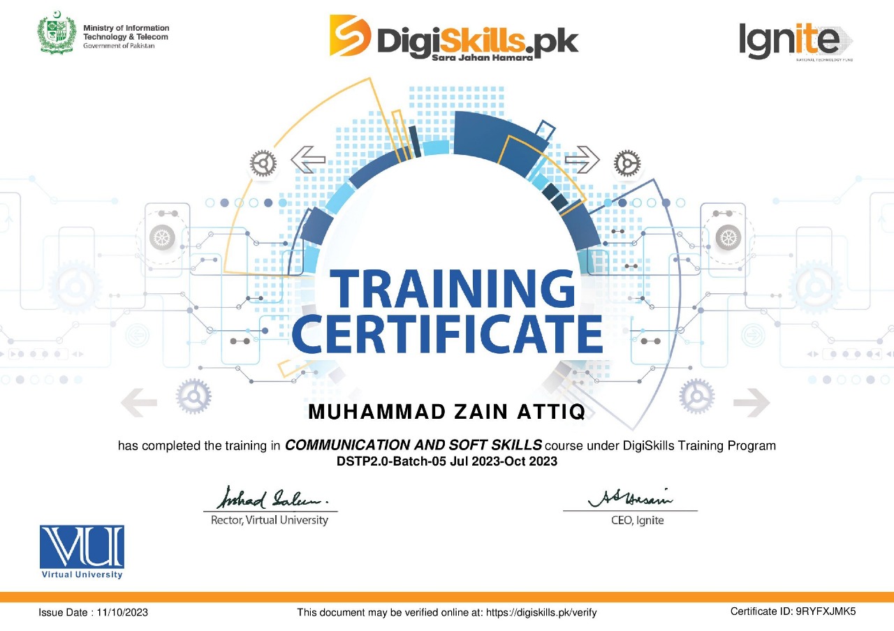 Communication and Soft Skills Certificate