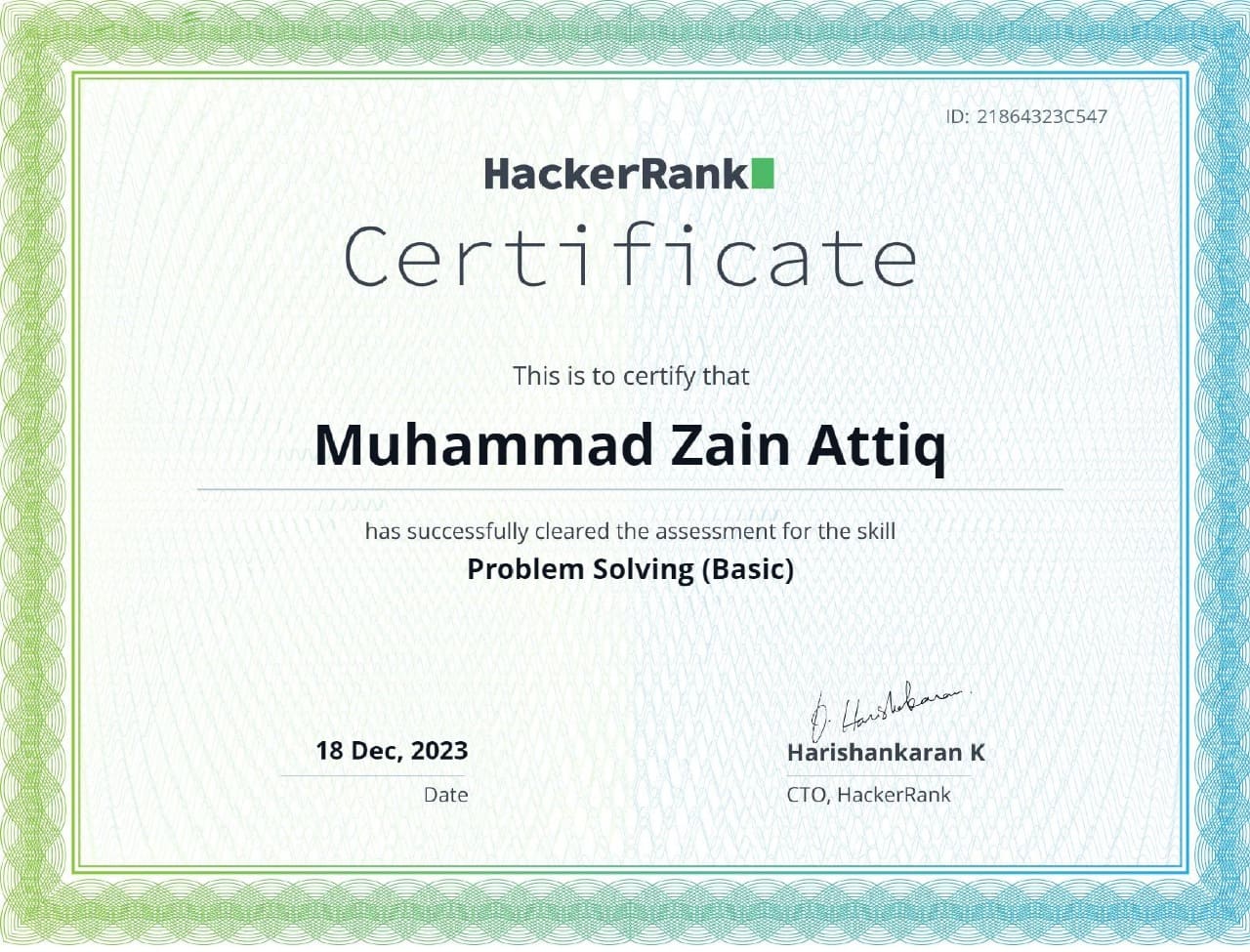 Problem Solving (Basic) Certificate