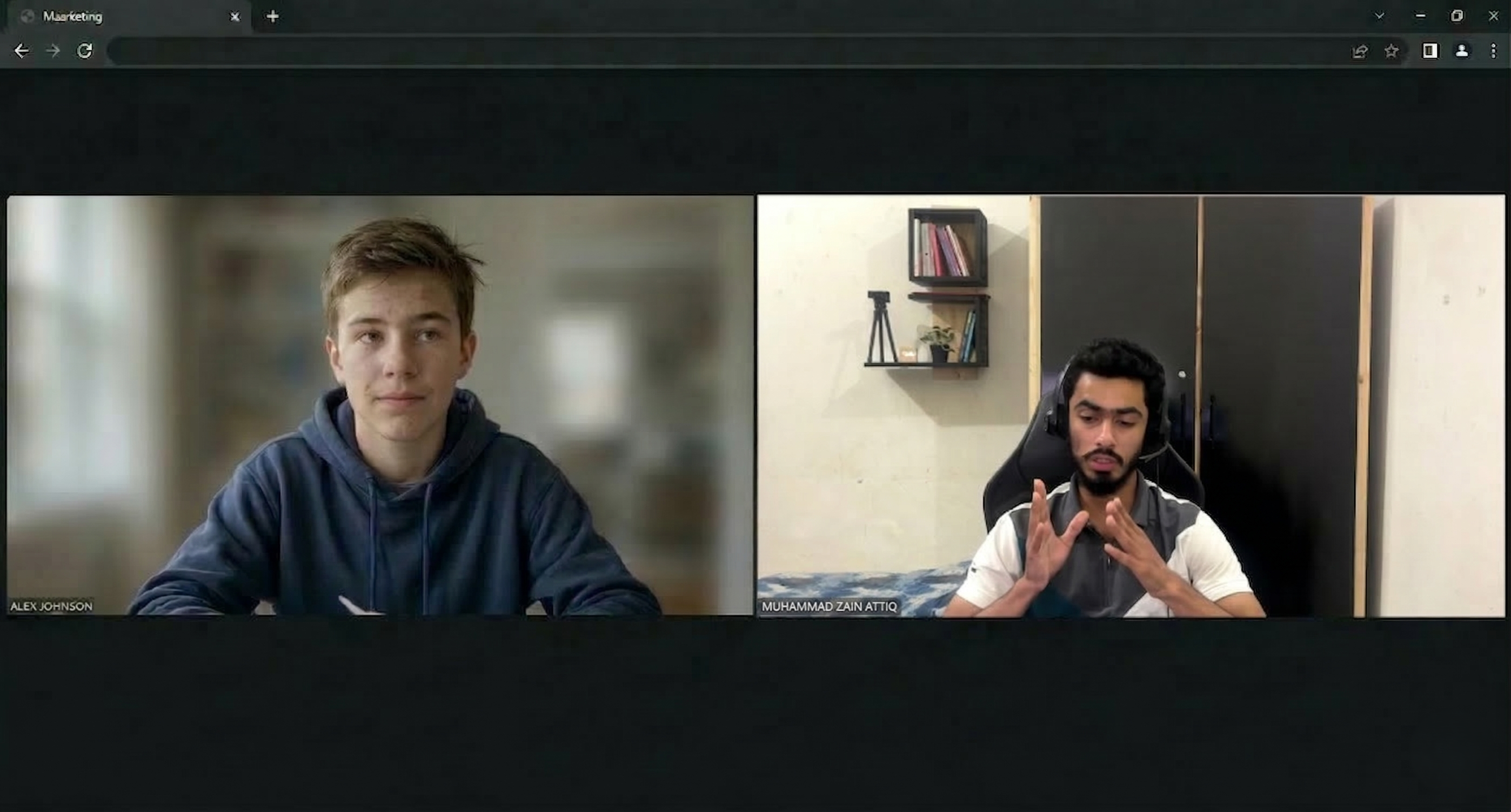 SuperProf 1:1 session screenshot
